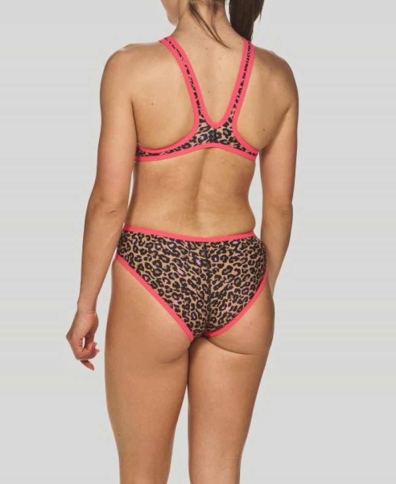 Leopard Arena Theleopard Print Women's Swimsuits | 34306526