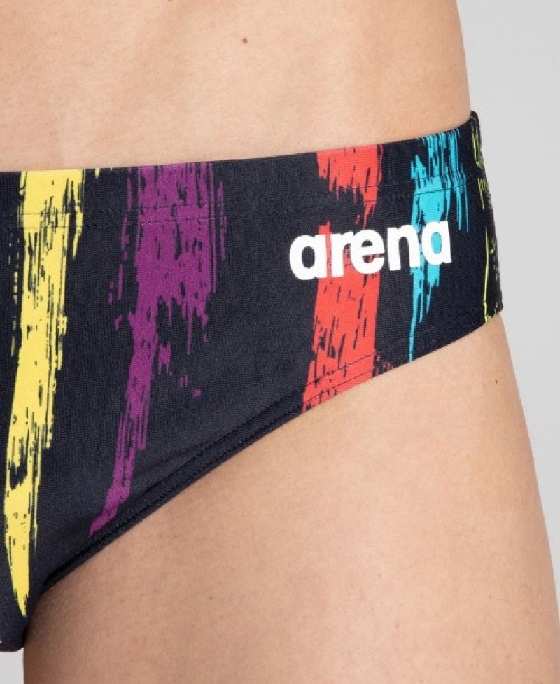 Multicolor Arena Team Painted Stripes Men's Briefs | 94680514