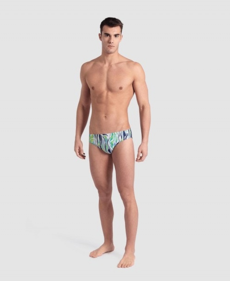 Multicolor Arena Zebra Stripes Men's Briefs | 42428221