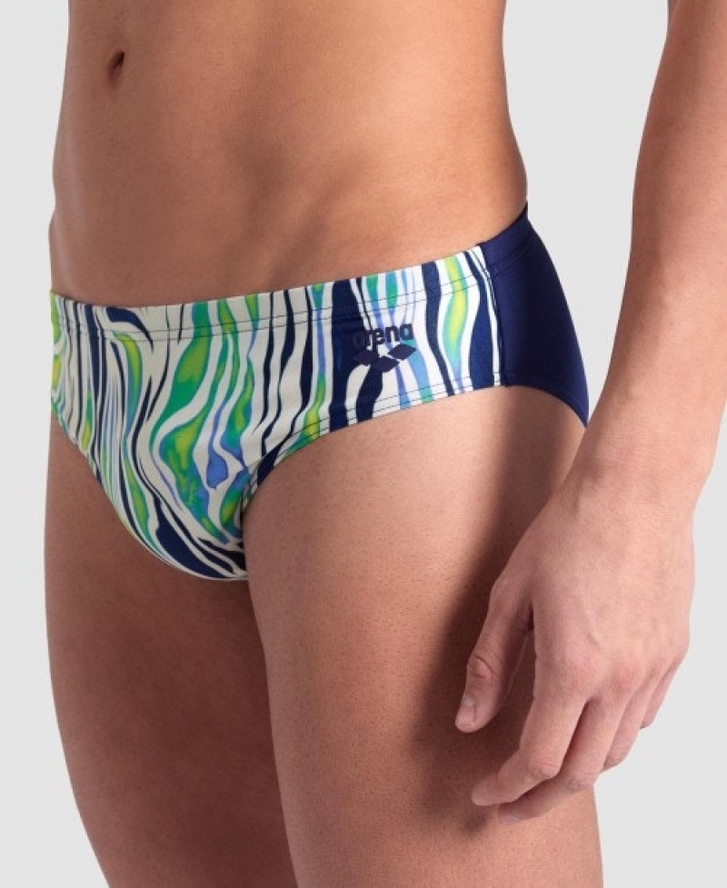 Multicolor Arena Zebra Stripes Men's Briefs | 42428221