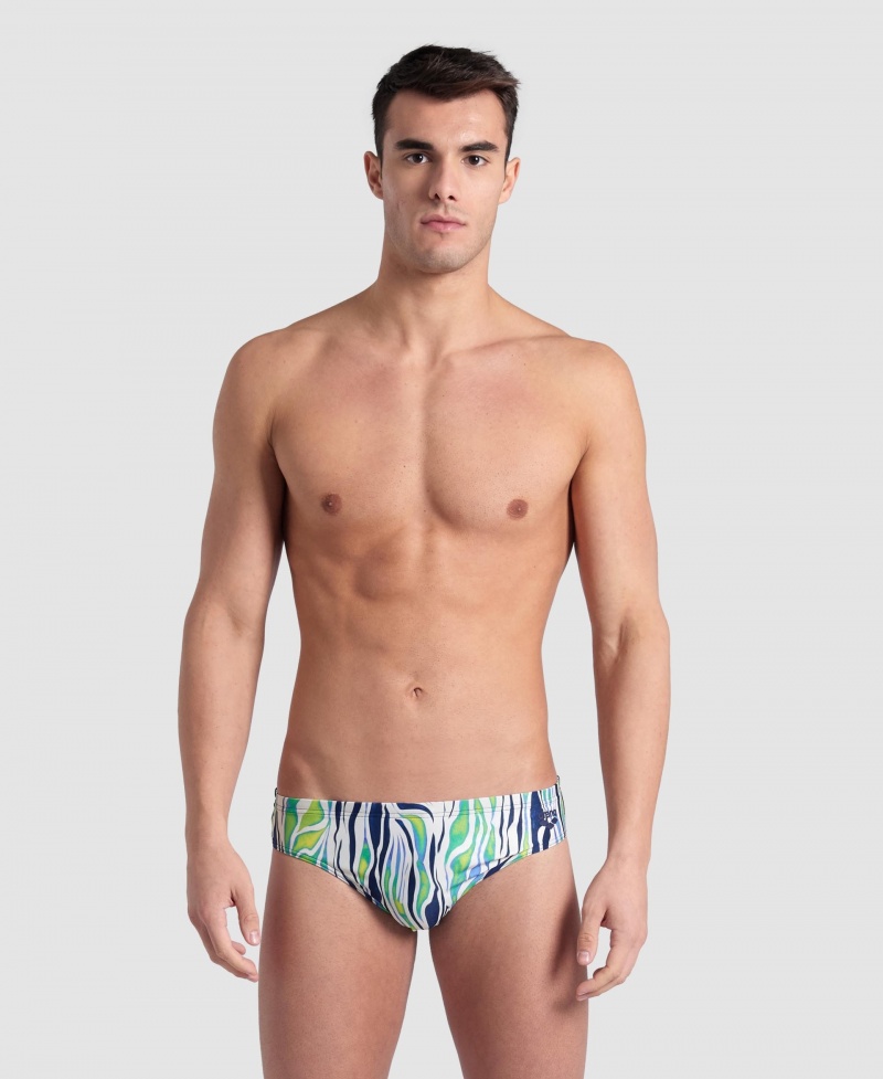 Multicolor Arena Zebra Stripes Men\'s Briefs | 42428221