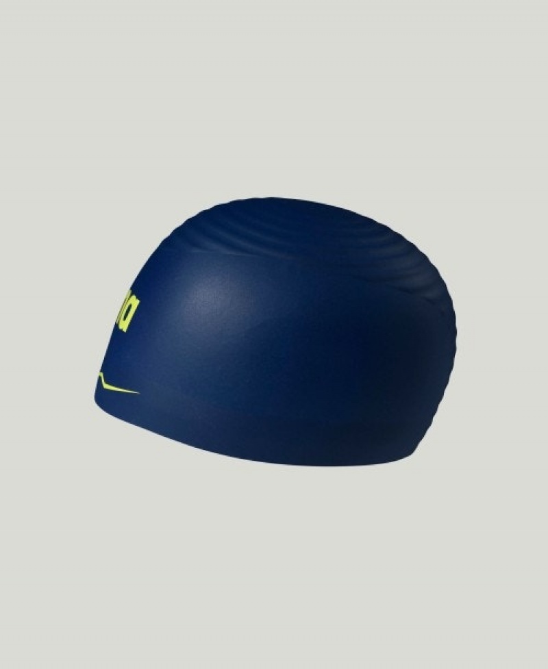 Navy Arena Aquaforce Wave Men's Swim Cap | 7749813