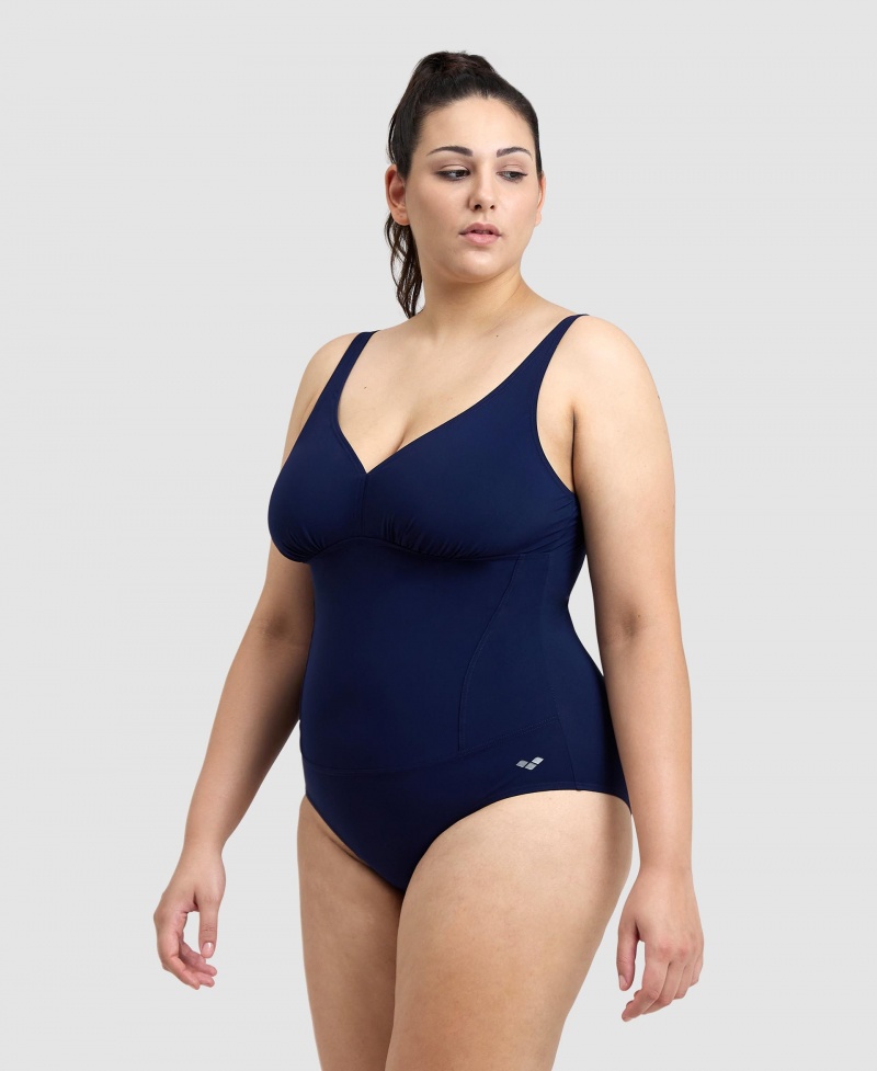 Navy Arena Bodylift Maura U Back Plus Women\'s Swimsuits | 36103191