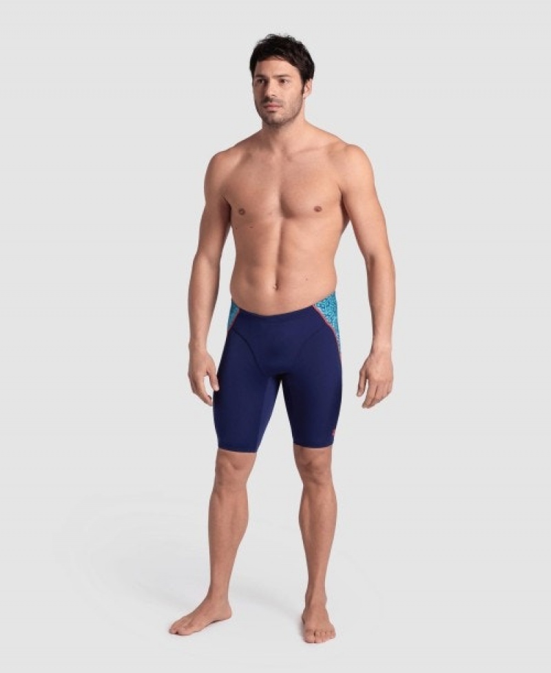 Navy Arena Camo Kikko Jammer Men's Wetsuit | 74704925