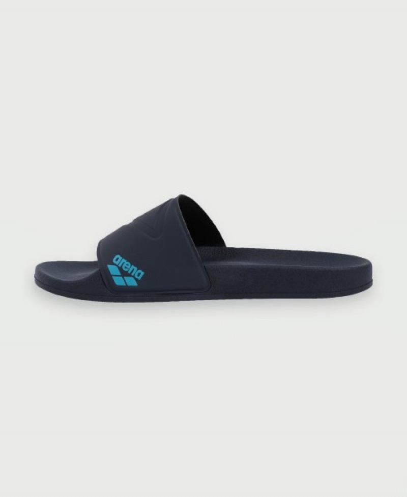 Navy Arena Classic Men's Slides | 92874074