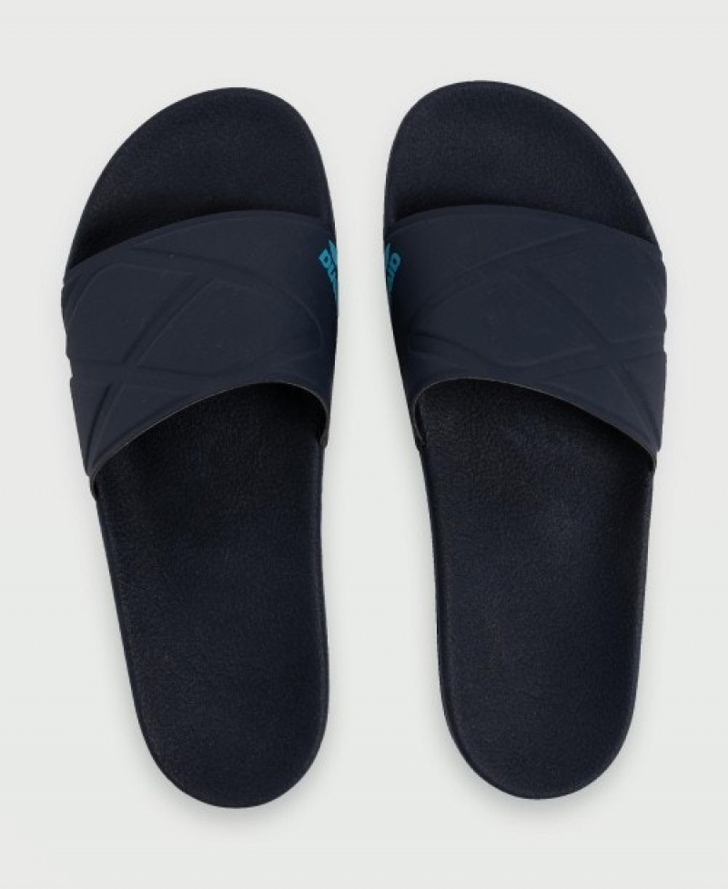 Navy Arena Classic Men's Slides | 92874074