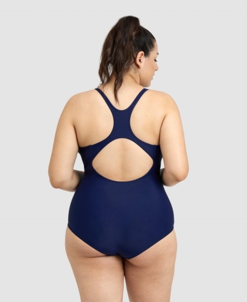 Navy Arena Control Panel Pro Back Plus Women's Swimsuits | 57058345