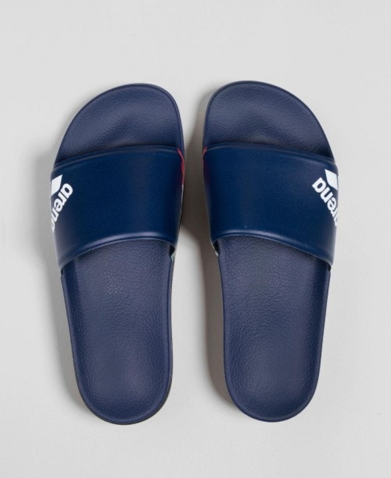 Navy Arena Fin Men's Sandals | 84333453