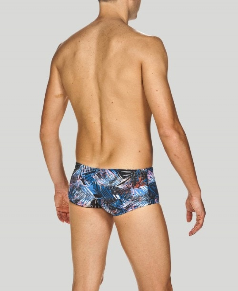 Navy Arena Floral Allover Square Men's Swim Trunks | 2799899