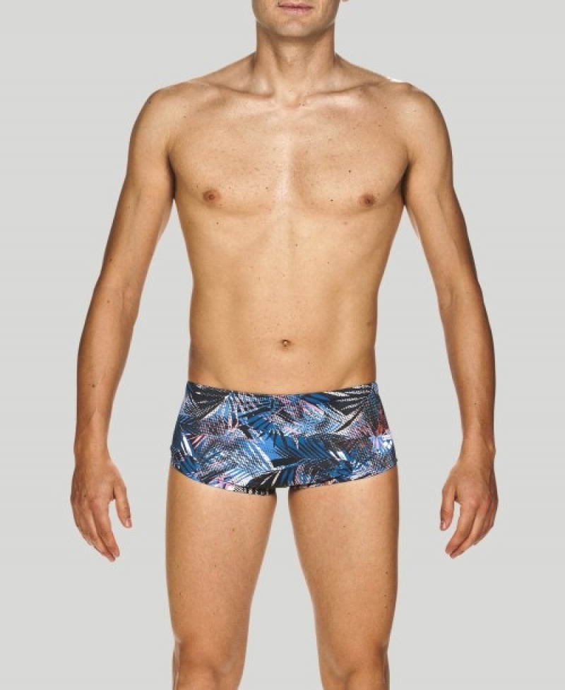 Navy Arena Floral Allover Square Men's Swim Trunks | 2799899