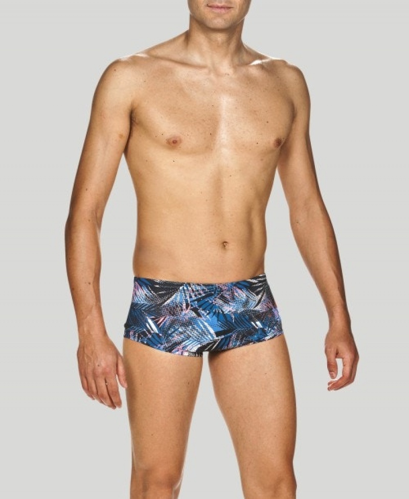 Navy Arena Floral Allover Square Men's Swim Trunks | 2799899