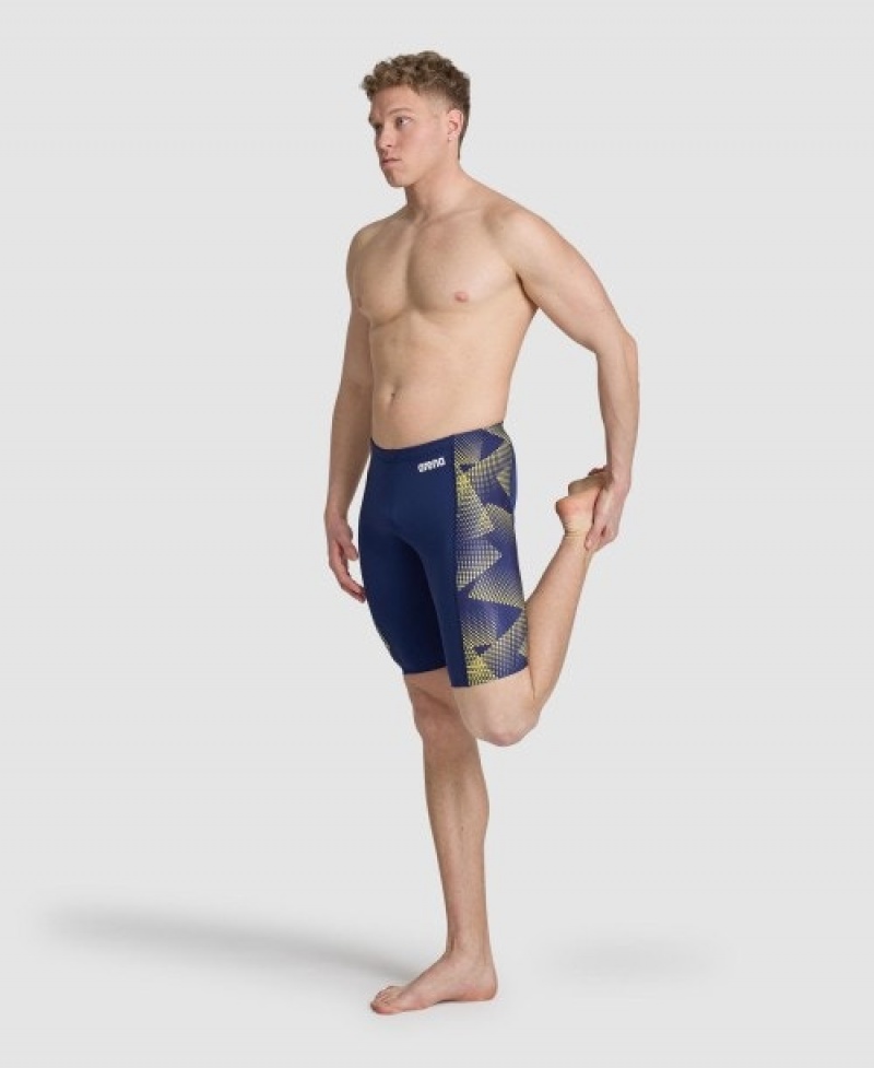 Navy Arena Halftone Jammer Men's Swim Shorts | 34982503