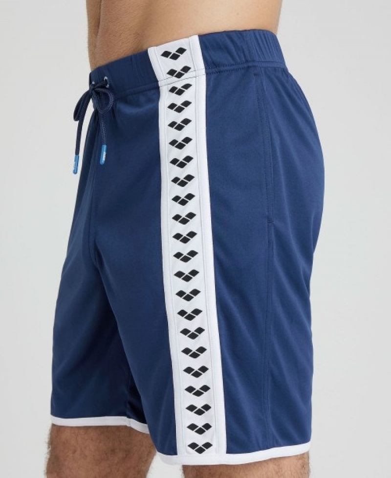 Navy Arena Icons Beach Men's Shorts | 80247036