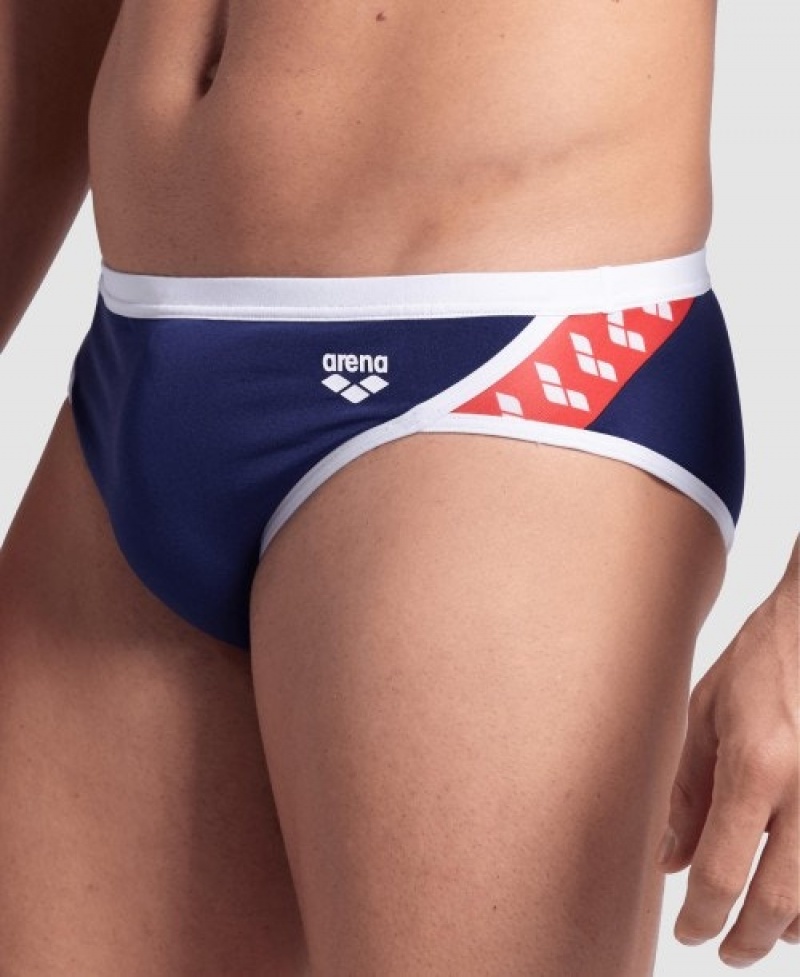 Navy Arena Icons Men's Briefs | 5290337