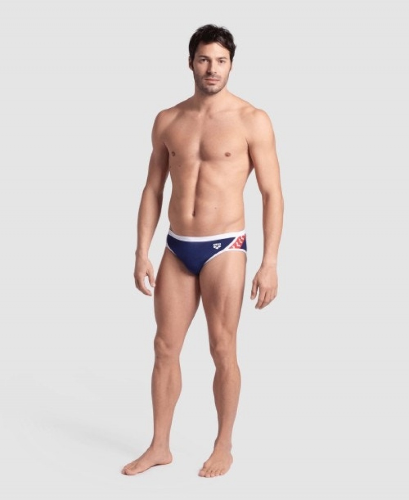 Navy Arena Icons Men's Briefs | 97619928