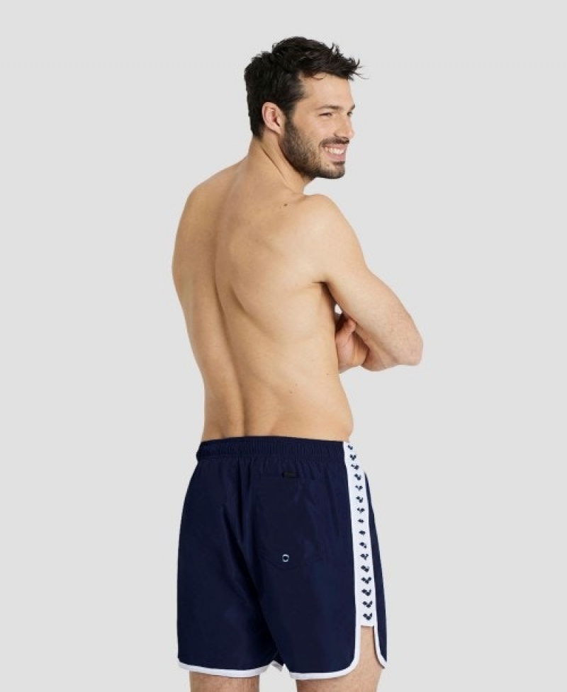 Navy Arena Icons Team Stripe Men's Boxer | 90279408