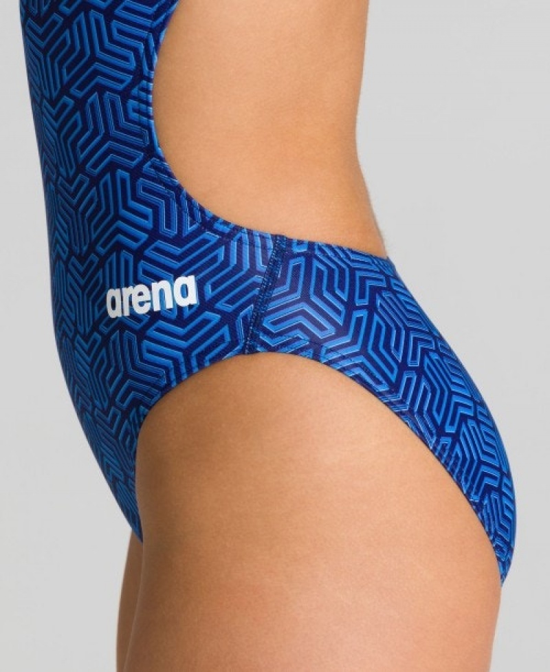 Navy Arena Kikko Challenge Back Women's Swimsuits | 69447416