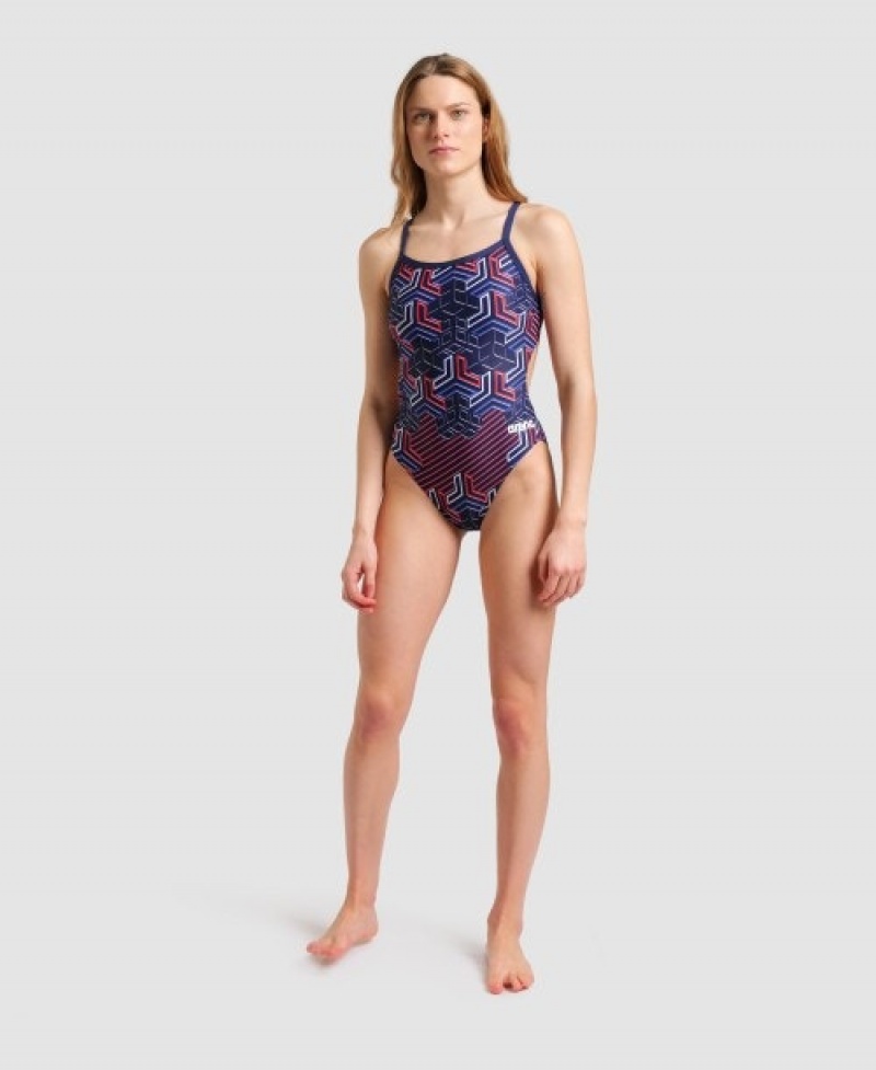 Navy Arena Kikko Pro Challenge Back Women's Swimsuits | 70011467