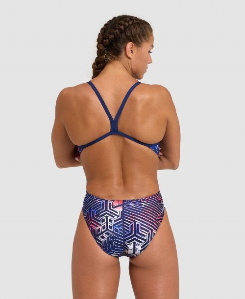 Navy Arena Kikko Pro Challenge Back Women's Swimsuits | 67924558