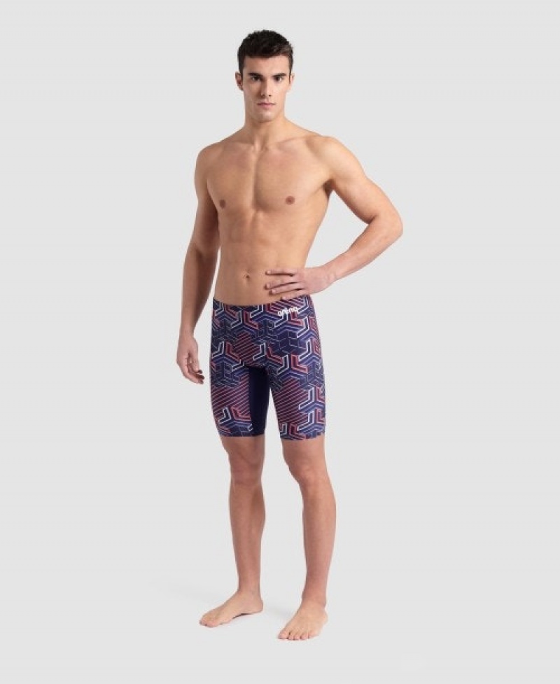 Navy Arena Kikko Pro Jammer Men's Swim Shorts | 82873506