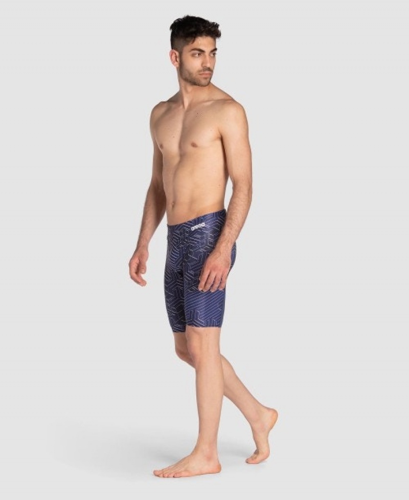 Navy Arena Kikko Pro Jammer Men's Swim Shorts | 84569429