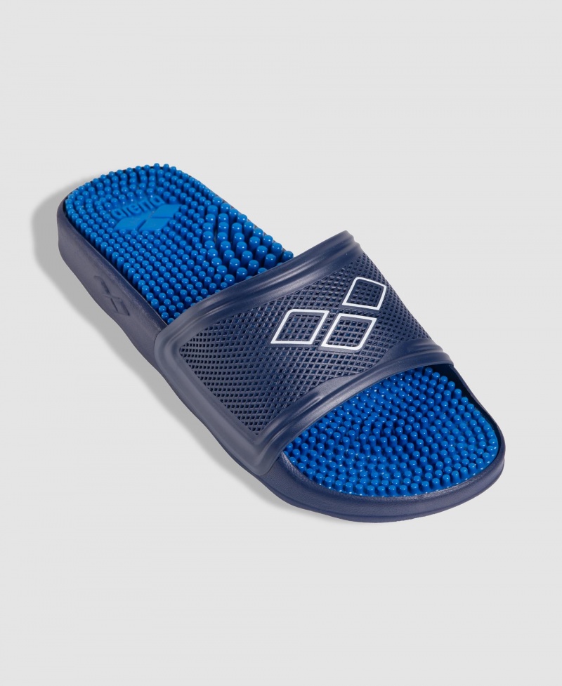 Navy Arena Marco United Diamond Pool Men\'s Slides | 97692247