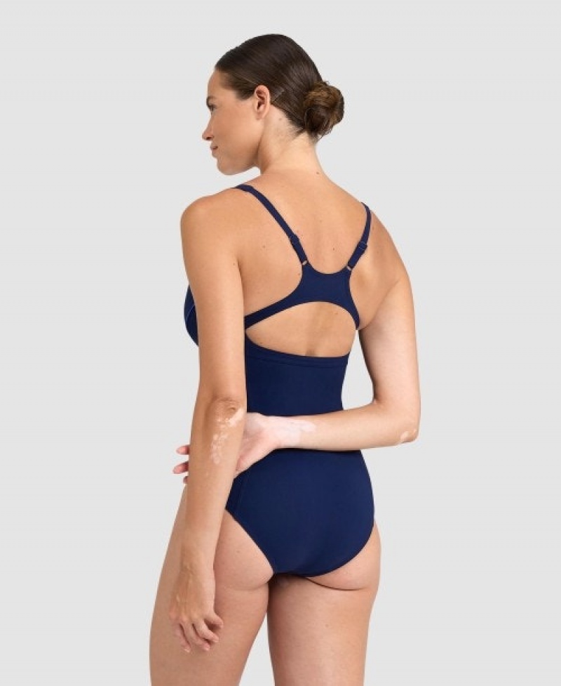 Navy Arena Marina Eye Back Women's Swimsuits | 49004410