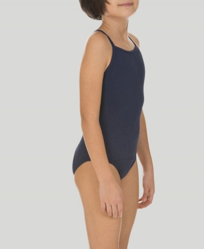 Navy Arena Master Youth Light Drop Back Girls' Swimsuits | 19101270