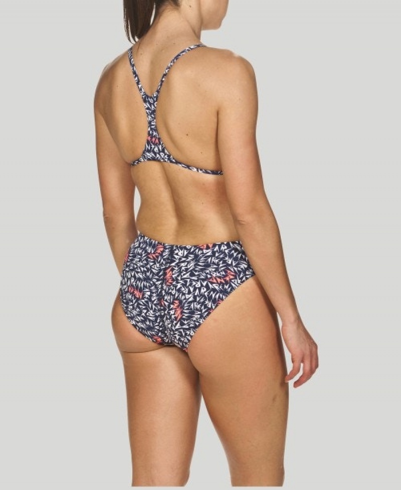 Navy Arena Memphis Allover Booster Back Women's Swimsuits | 46978665