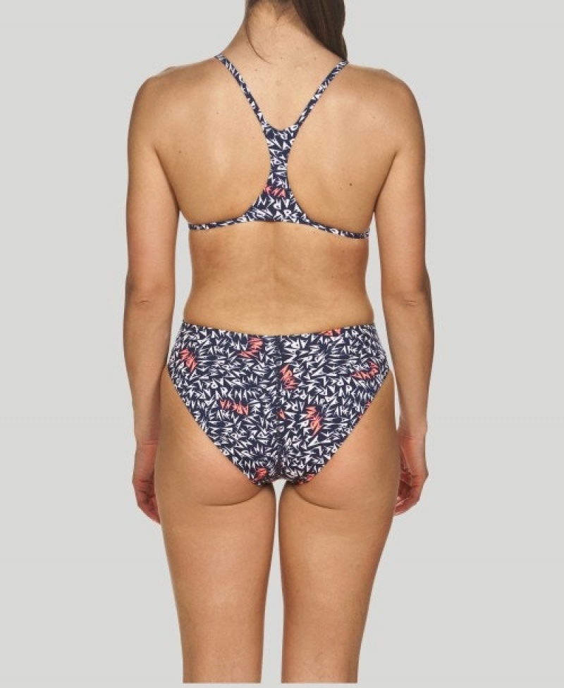 Navy Arena Memphis Allover Booster Back Women's Swimsuits | 46978665