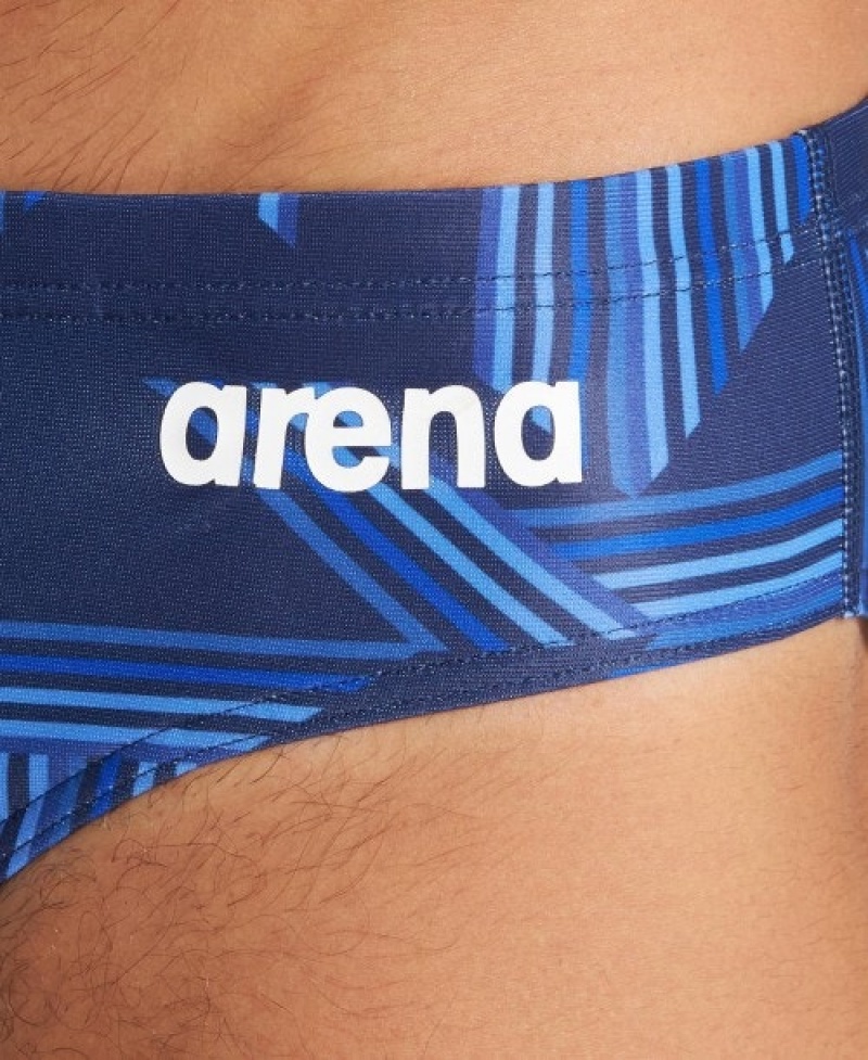 Navy Arena Puzzled Men's Briefs | 51866993