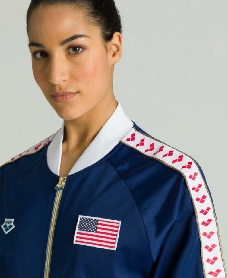 Navy Arena Relax Iv Nations Team Women's Jackets | 35895285