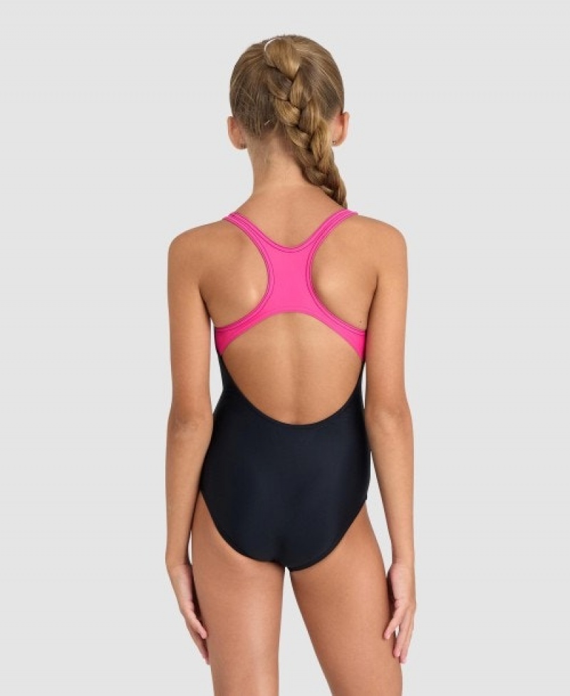 Navy Arena Shading Pro Back Girls' Swimsuits | 4706981