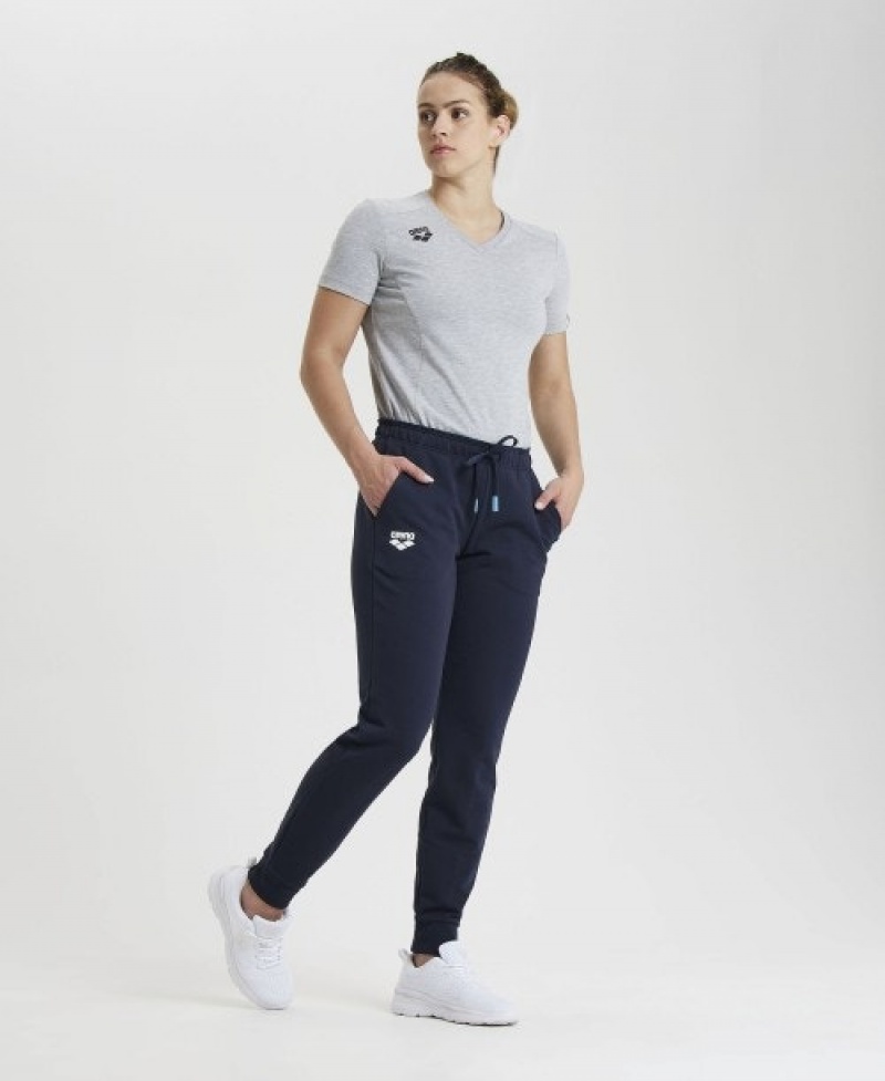 Navy Arena Solid Team Women's Pants | 22247249