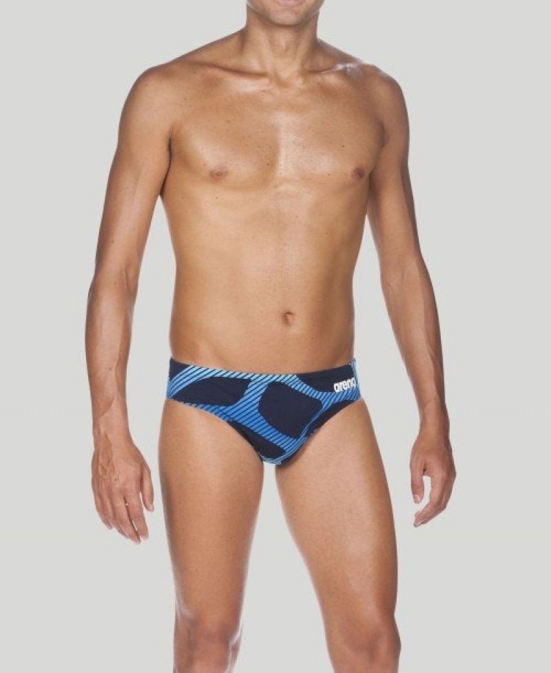 Navy Arena Spider Men's Briefs | 68900611