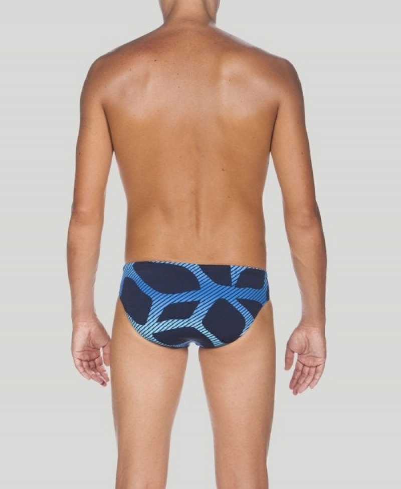 Navy Arena Spider Men's Briefs | 68900611