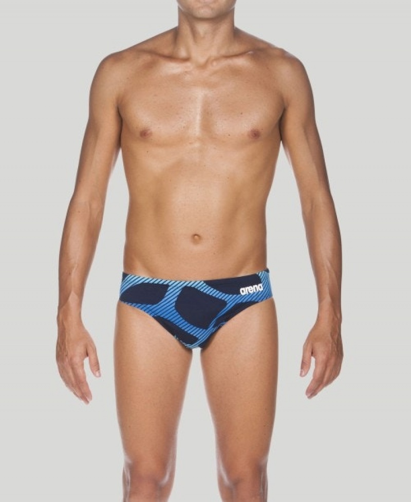 Navy Arena Spider Men's Briefs | 68900611