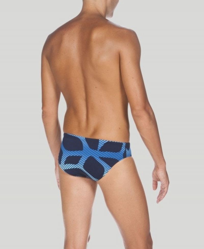 Navy Arena Spider Men's Briefs | 68900611