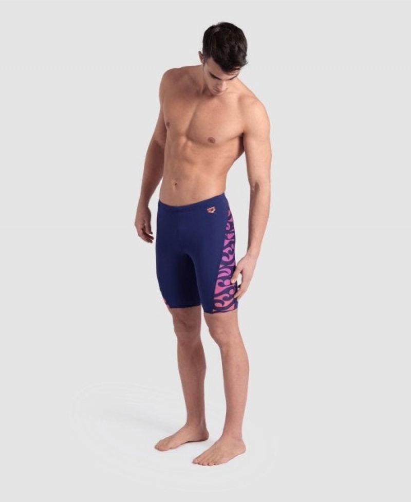 Navy Arena Surfs Up Swim Jammer Men's Swim Shorts | 66393240