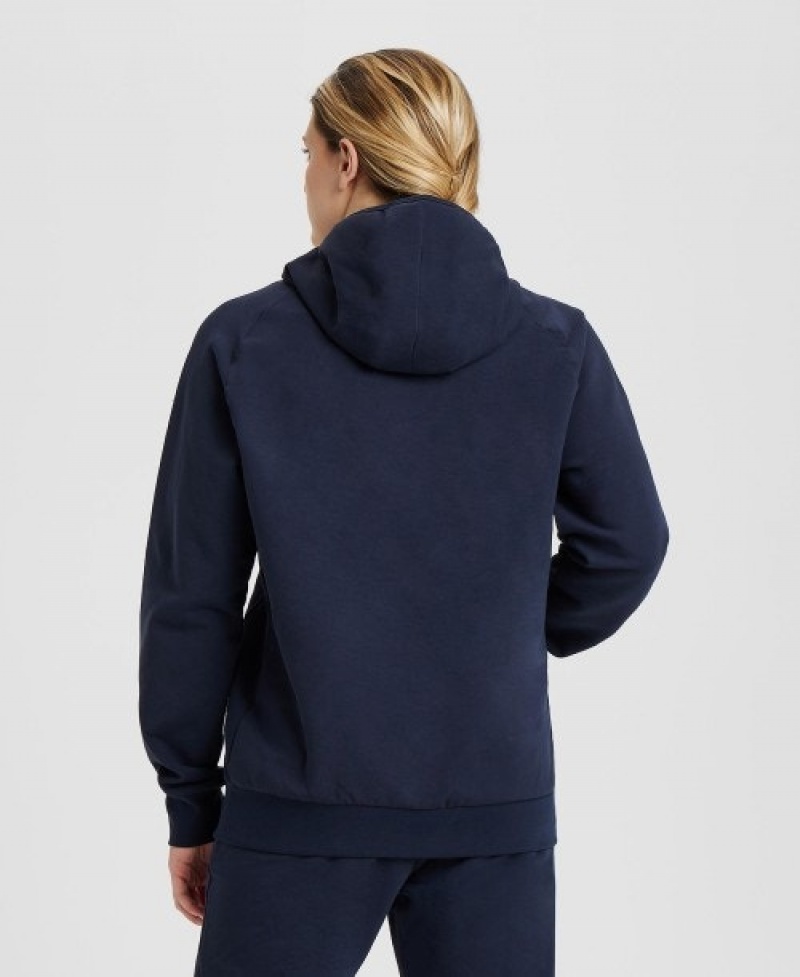 Navy Arena Team Hooded Panel Men's Sweatshirts | 98077980