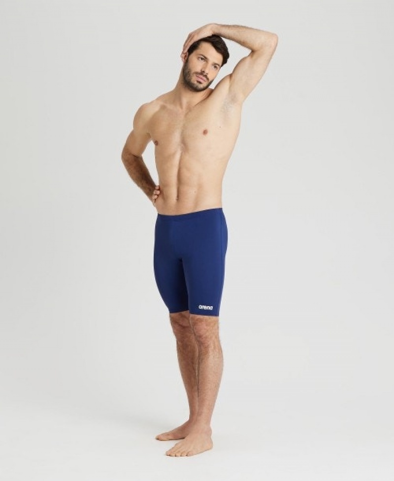 Navy Arena Team Solid Jammer Men's Swim Shorts | 14670855