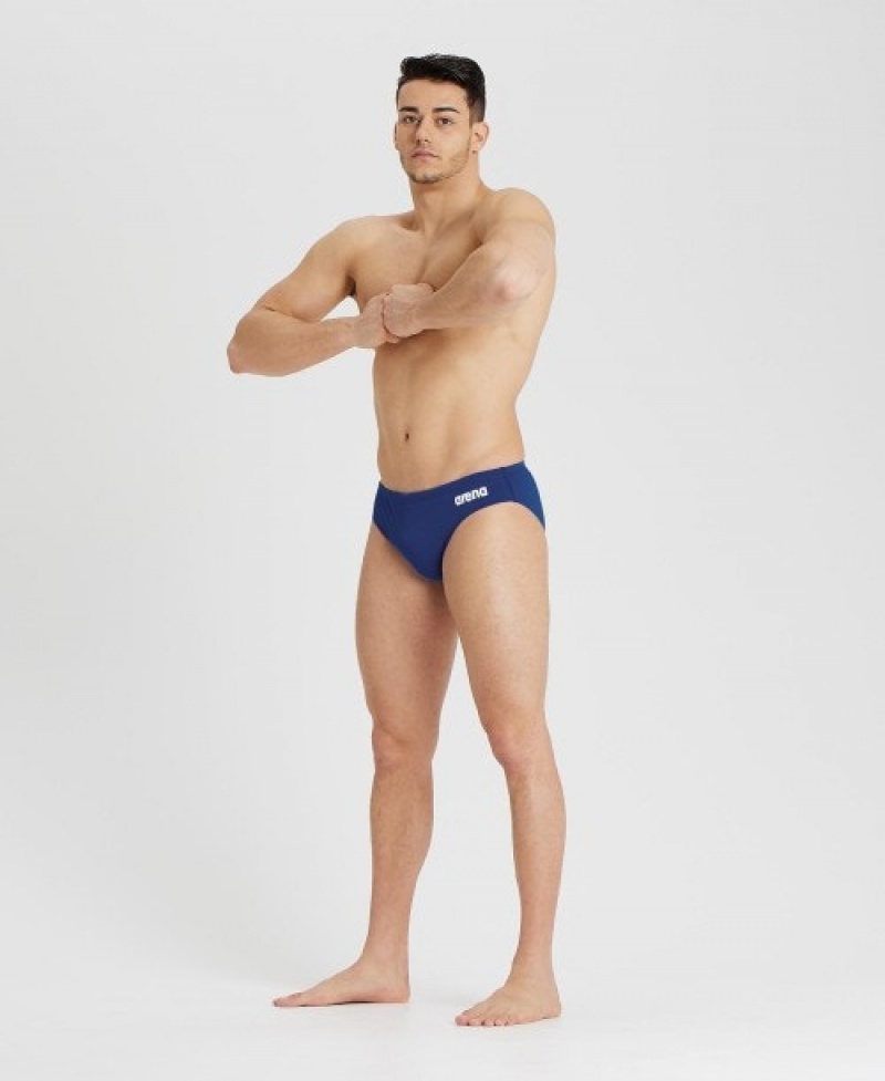 Navy Arena Team Solid Men's Briefs | 35843451