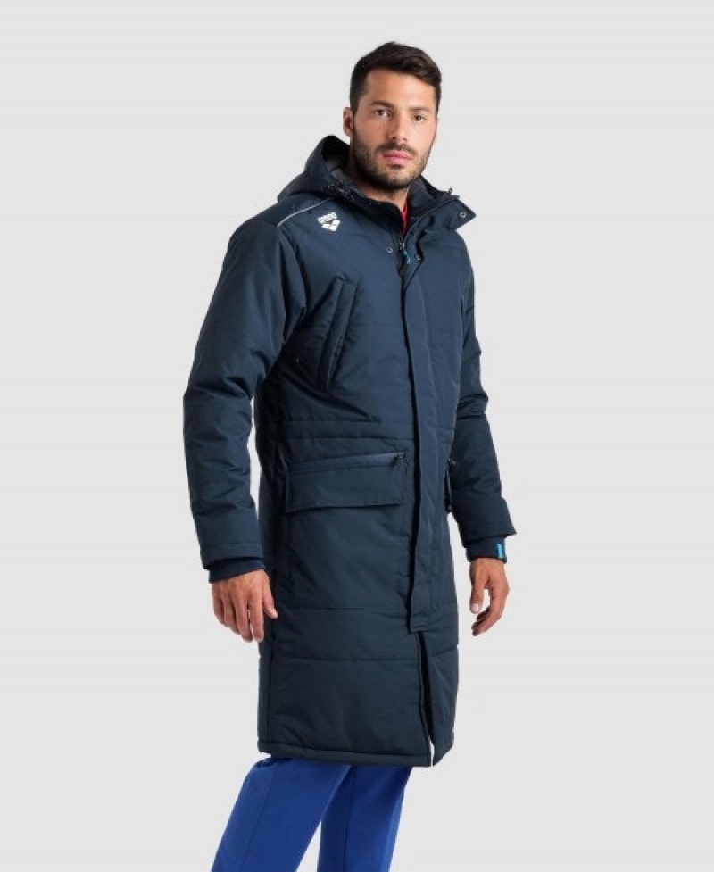 Navy Arena Team Solid Men's Parka | 70311060