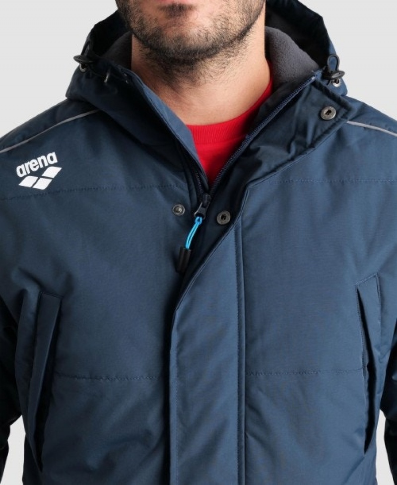 Navy Arena Team Solid Men's Parka | 70311060