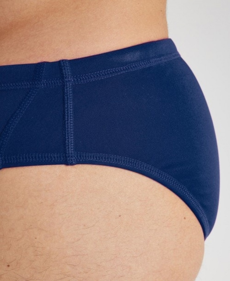 Navy Arena Team Solid Water Polo Men's Briefs | 64365281