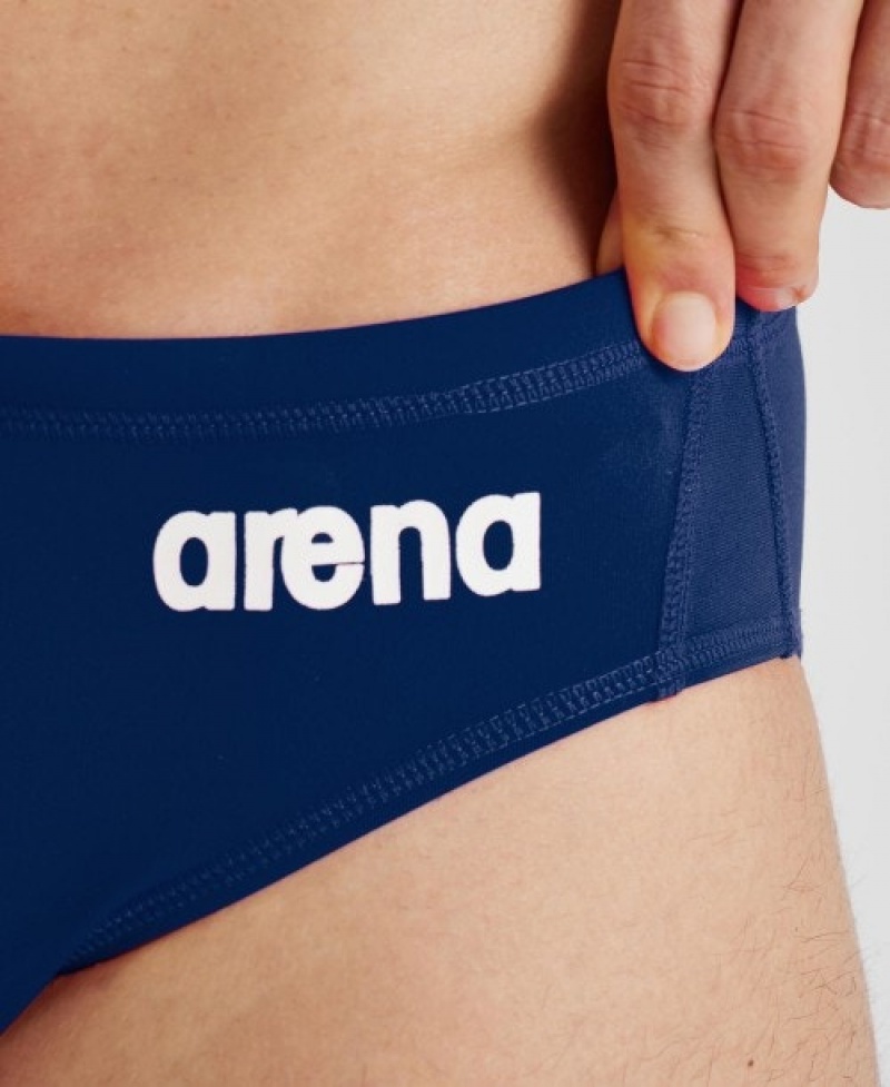 Navy Arena Team Solid Water Polo Men's Briefs | 64365281