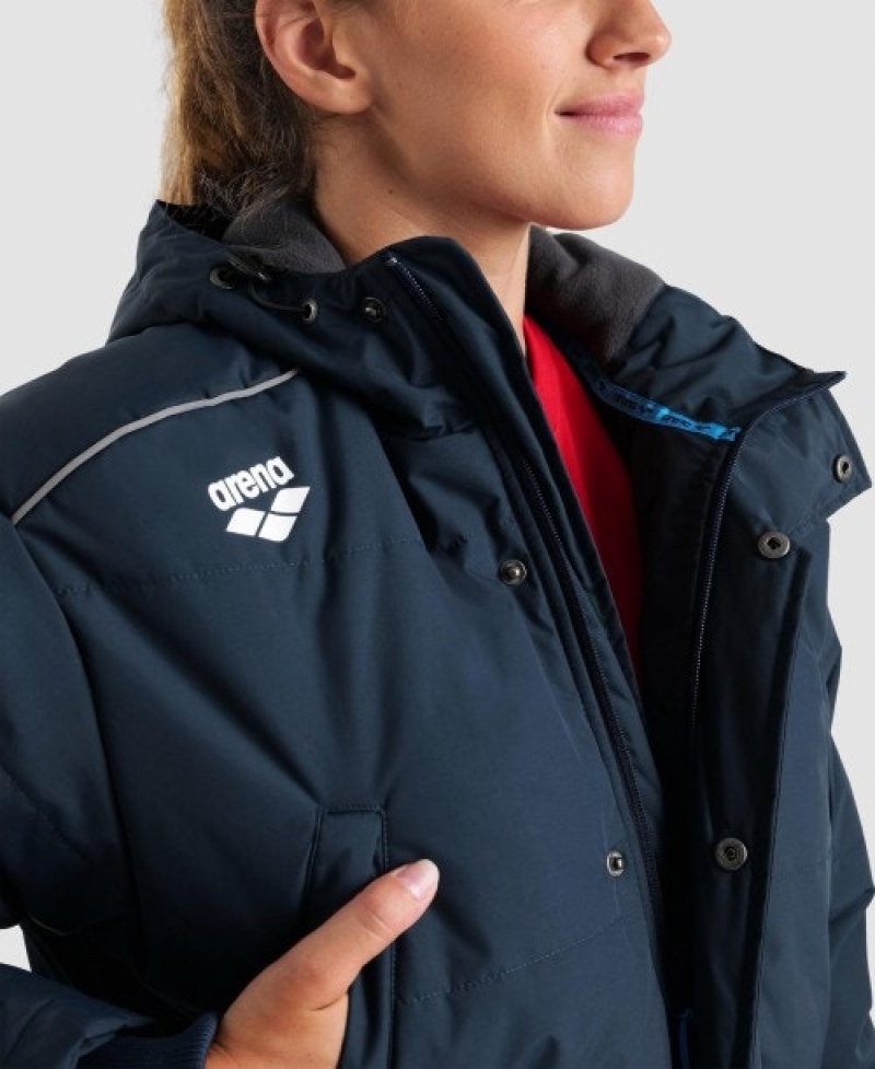 Navy Arena Team Solid Women's Parka | 60216975