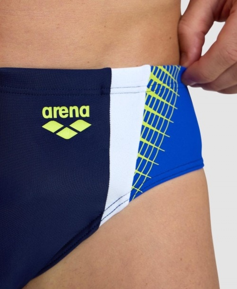 Navy Arena Threefold Men's Briefs | 56159922