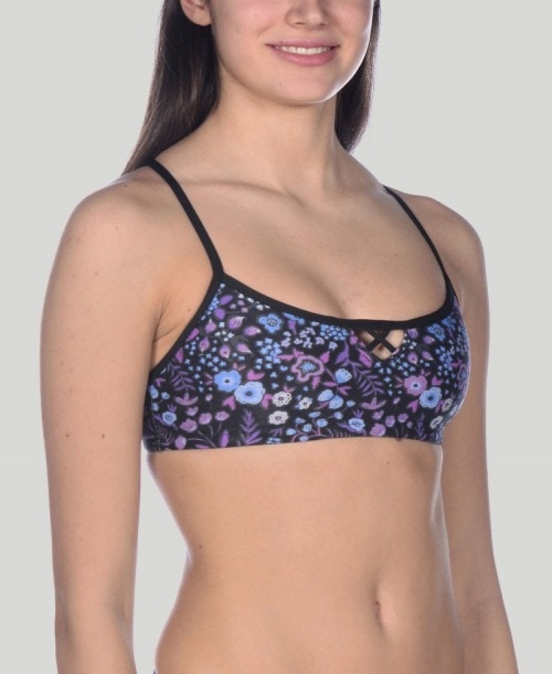 Navy Arena Top Women's Bandeau | 410348