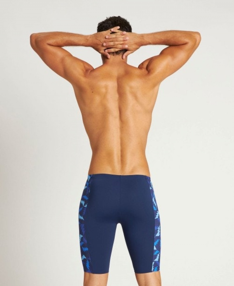 Navy Arena Tropicals Jammer Men's Swim Shorts | 81085239